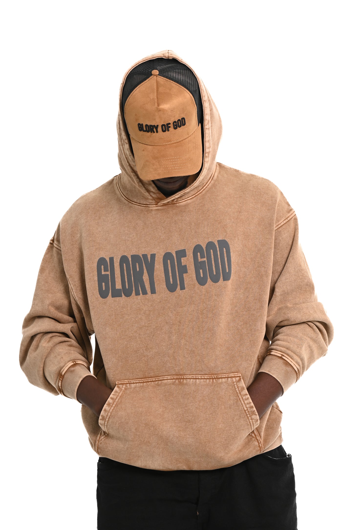 Glory of God Oversized Hoodie - Rich Brown