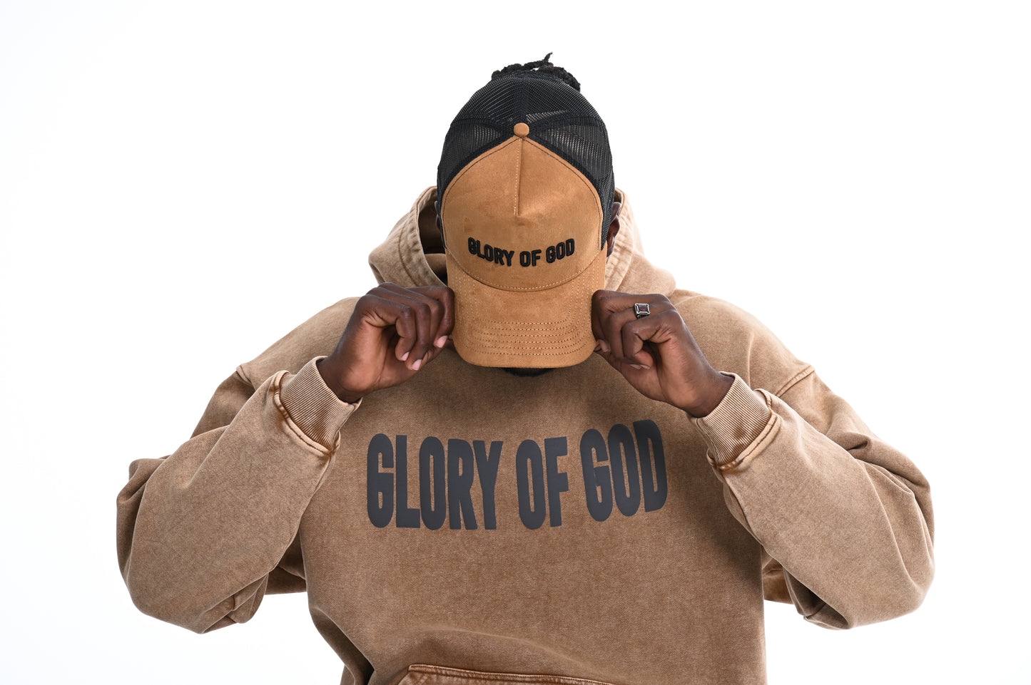 Glory of God Oversized Hoodie - Rich Brown