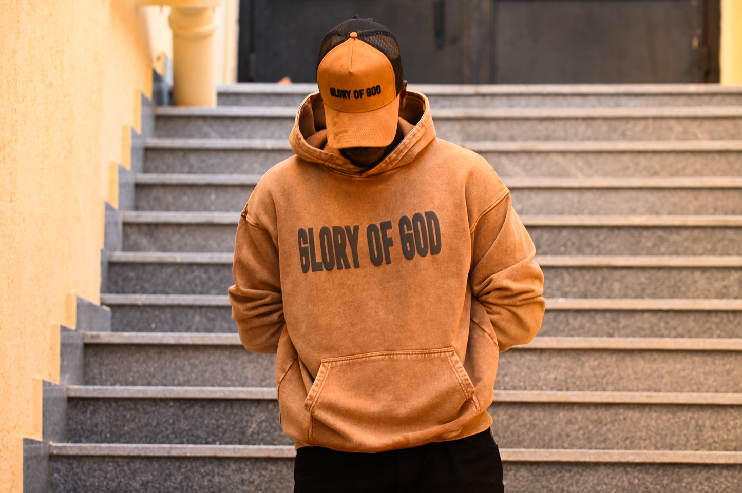 Glory of God Oversized Hoodie - Rich Brown