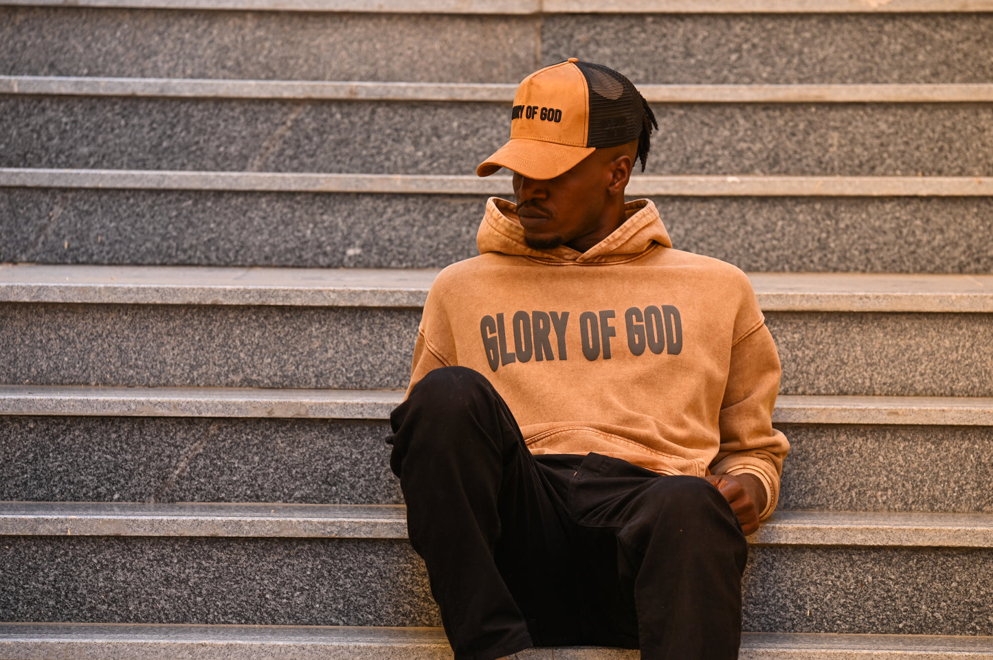 Glory of God Oversized Hoodie - Rich Brown