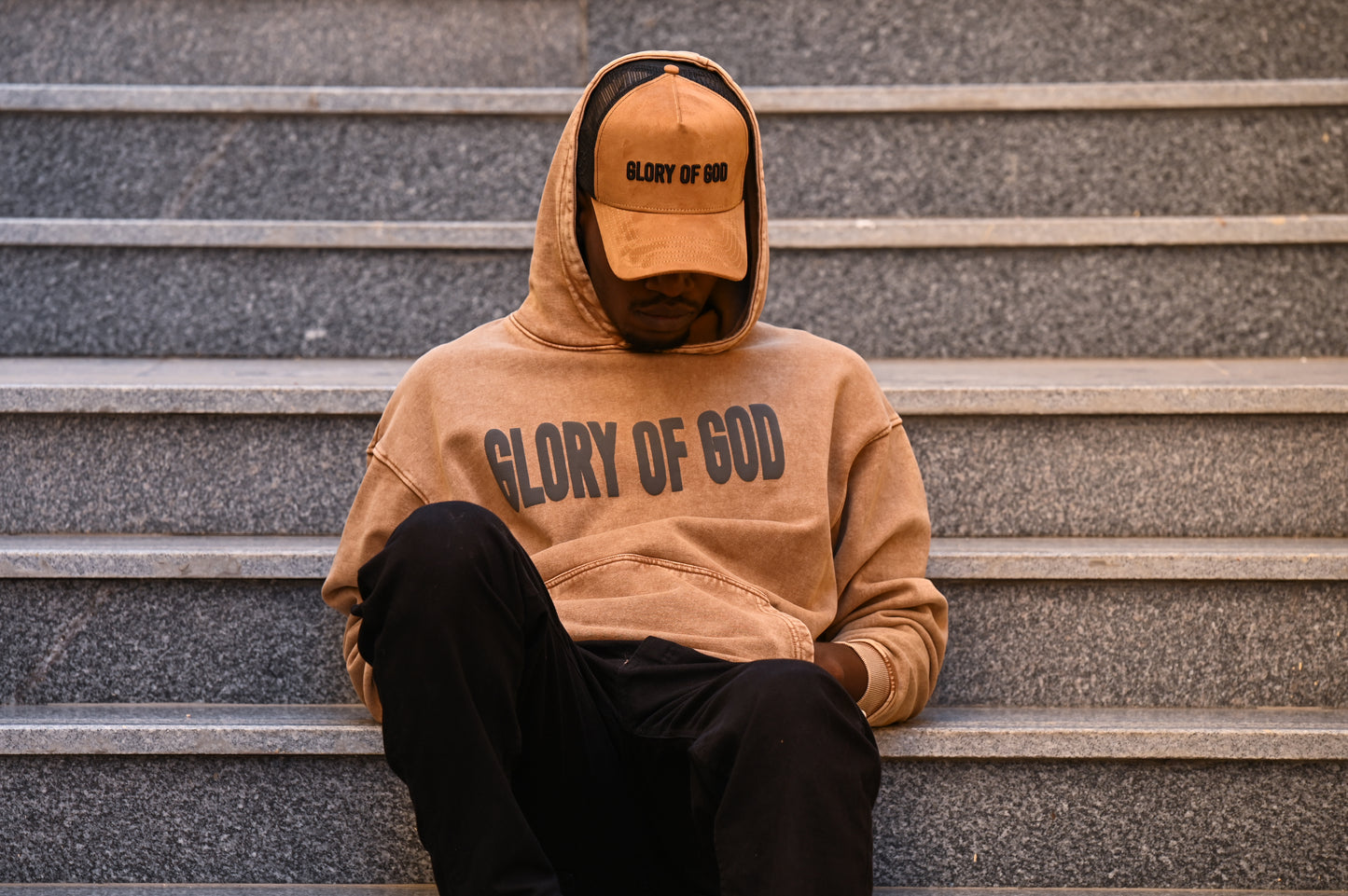 Glory of God Oversized Hoodie - Rich Brown