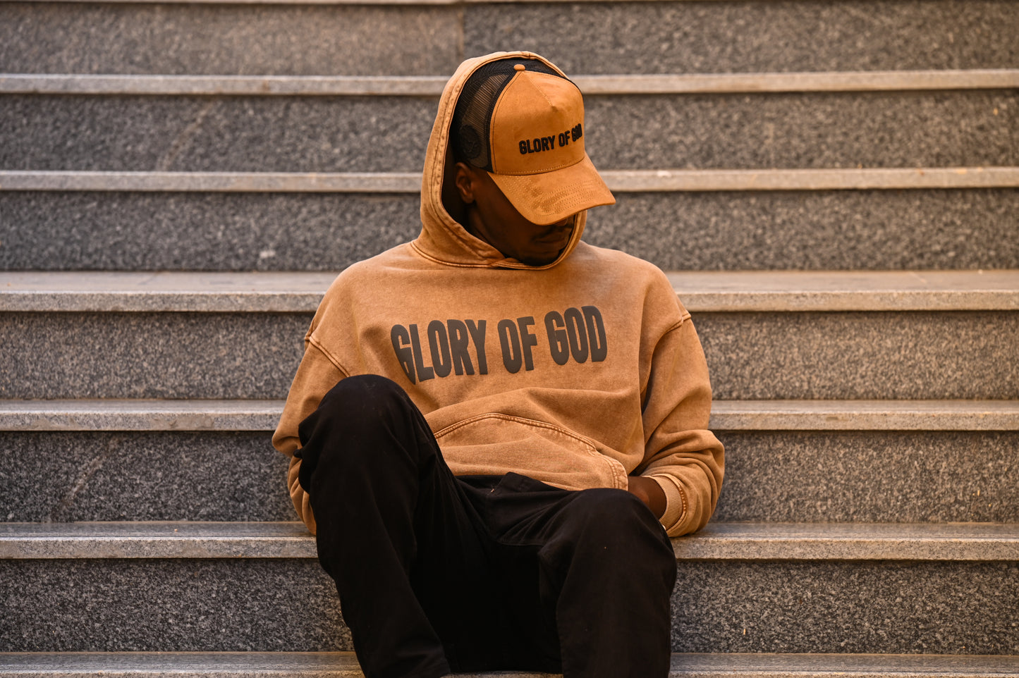 Glory of God Oversized Hoodie - Rich Brown