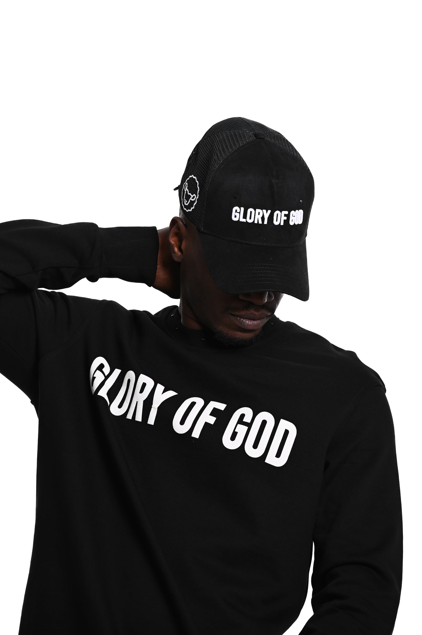 Glory of God Crewneck Sweatshirt - Black with White Print