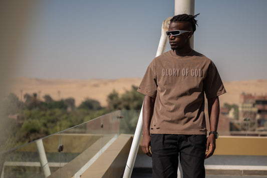 Glory of God Oversized T-Shirt - Luxuriously Soft Cotton in Timeless Brown