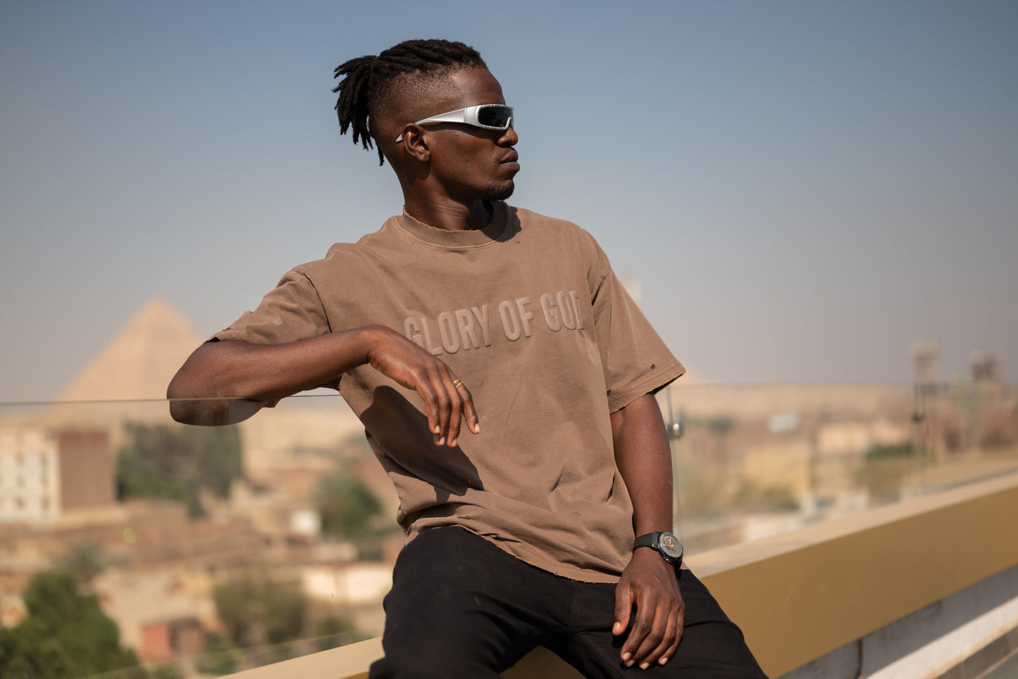 Glory of God Oversized T-Shirt - Luxuriously Soft Cotton in Timeless Brown