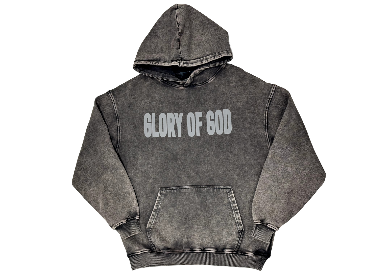 Glory of God Oversized Hoodie - Classic Black in Soft Cotton