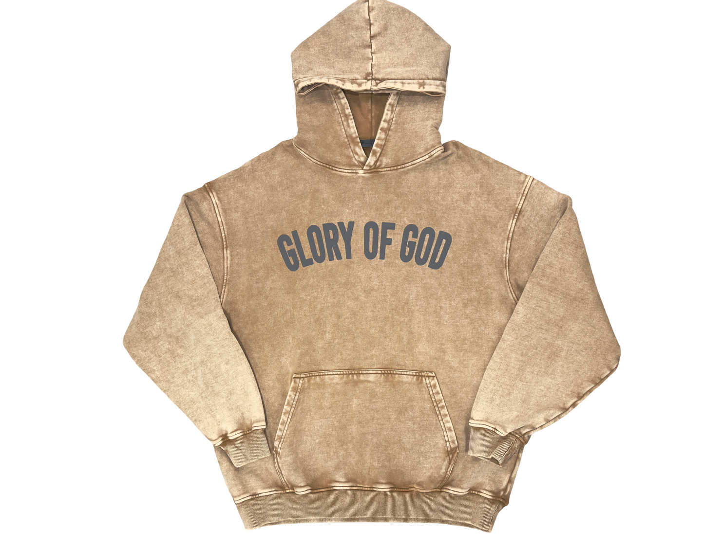 Glory of God Oversized Hoodie - Rich Brown Comfort in Soft Cotton