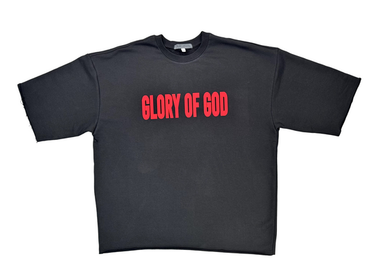 Glory of God T-Shirt - Black with Red Font