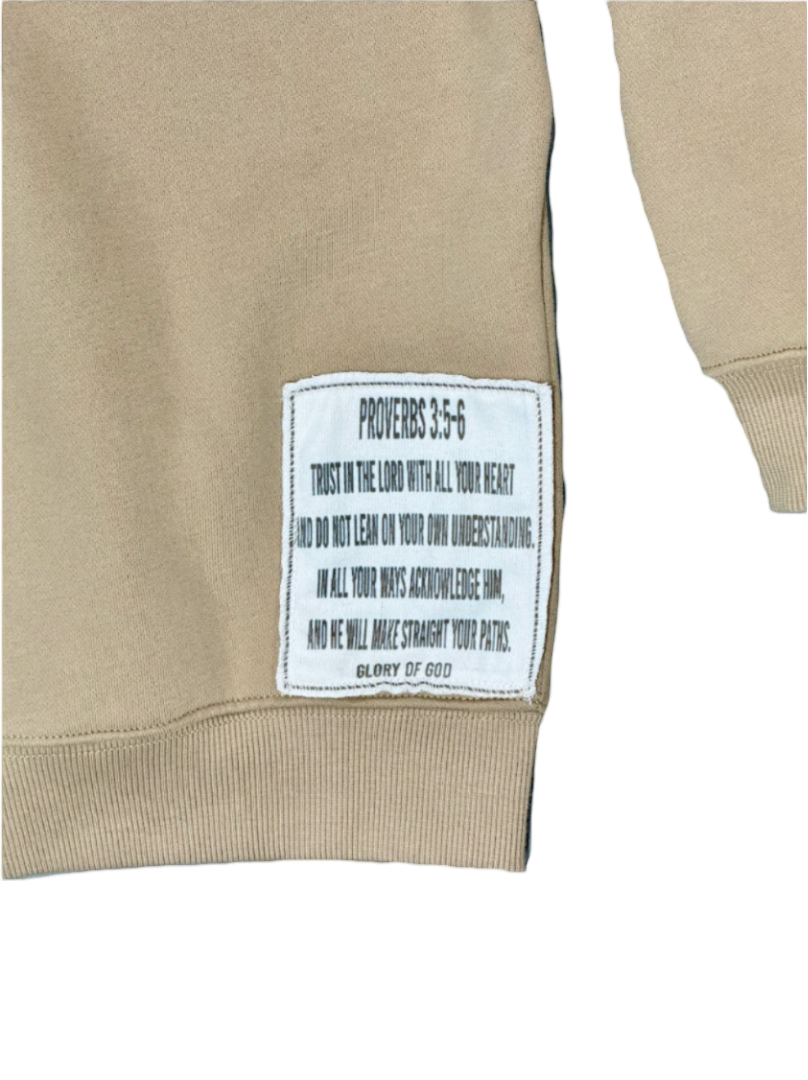 Glory of God Oversized Hoodie - Downing Sand Beige, Ultra-Soft Cotton, Premium Quality